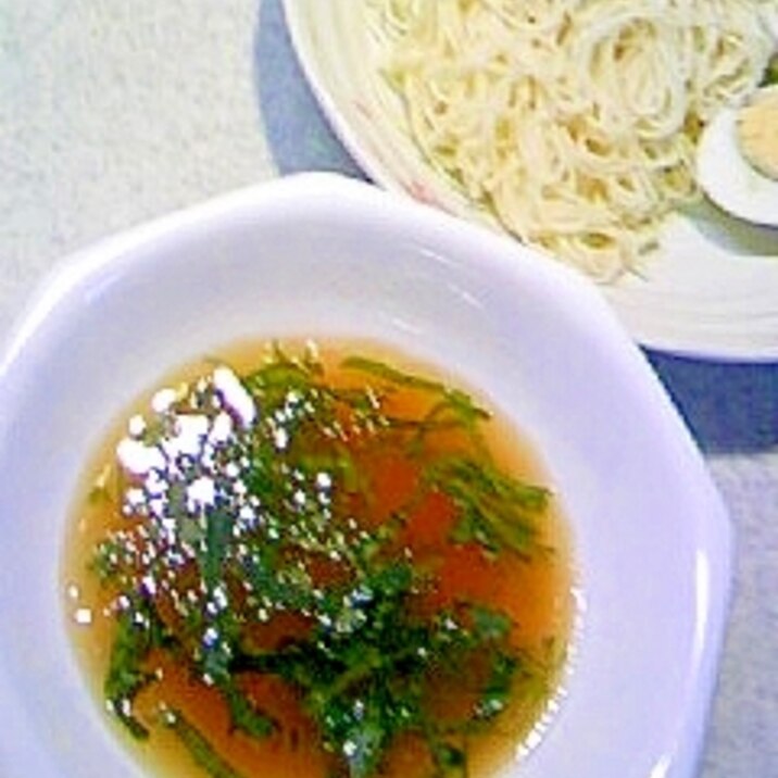 そうめんのトマトケチャップ味つけ汁